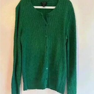 Talbots Teal Cable Knit Cardigan
